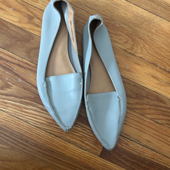 J. Crew Shoes - J. Crew Dove Grey Leather Flats